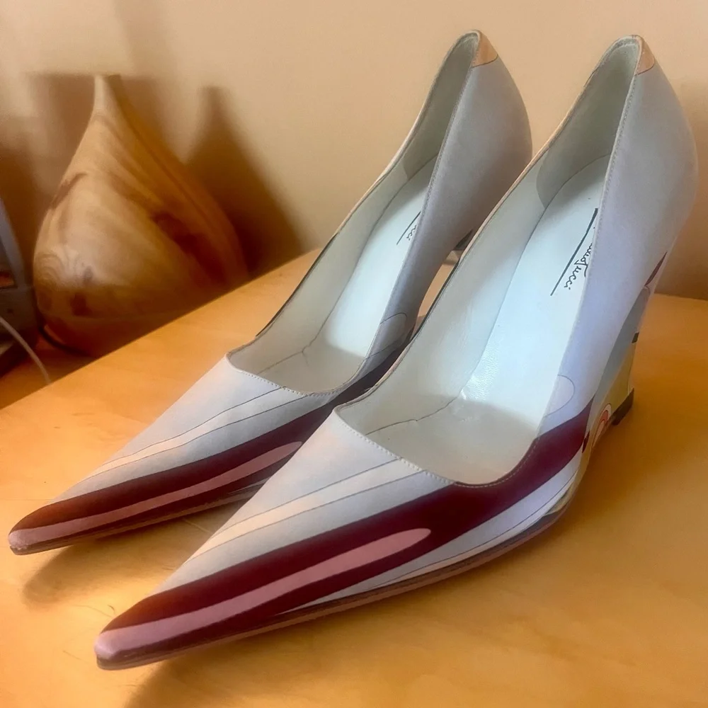 Emilio Pucci Stilettos with Cut-Out Heel - New